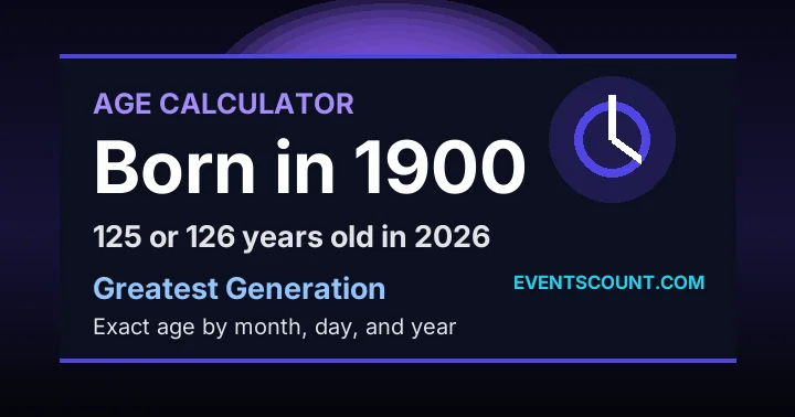 How old are you if you were born in 1900?