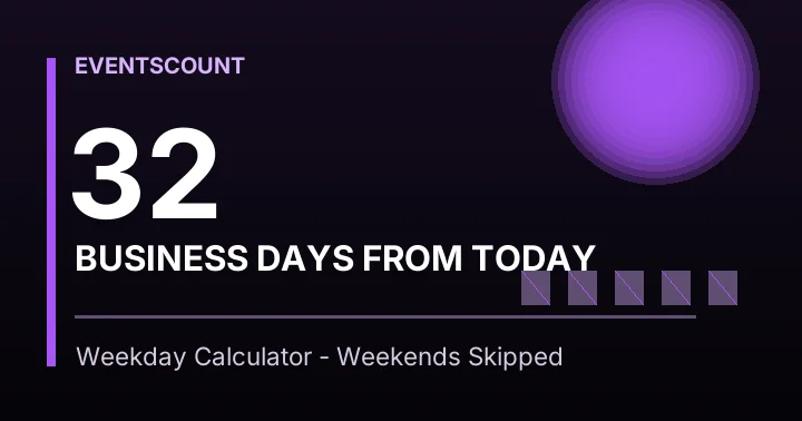 32 Business Days From Today
