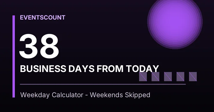 38 Business Days From Today