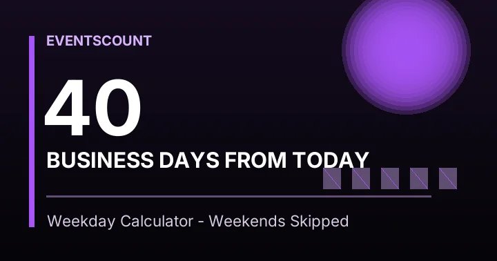 40 Business Days From Today