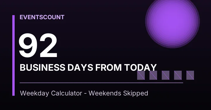 92 Business Days From Today