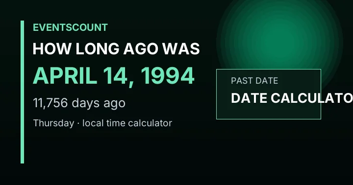 How Long Ago Was April 14, 1994?