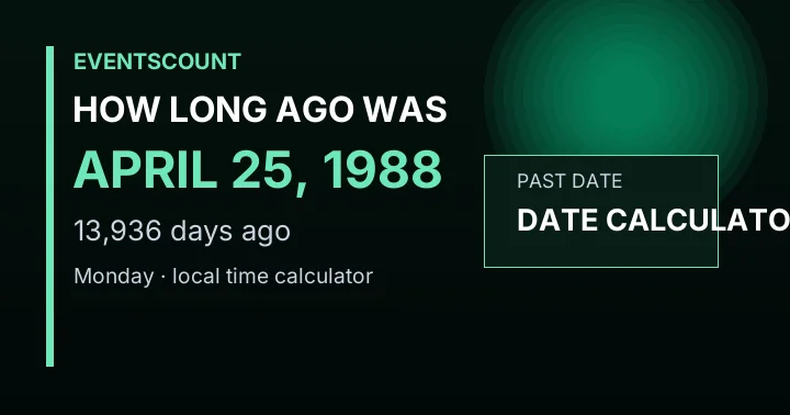 How Long Ago Was April 25, 1988?
