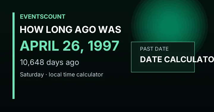 How Long Ago Was April 26, 1997?