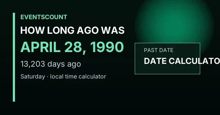 How Long Ago Was April 28, 1990?