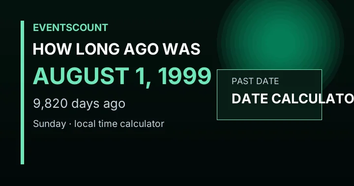 How Long Ago Was August 1, 1999?
