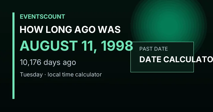 How Long Ago Was August 11, 1998?