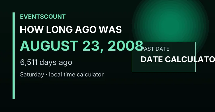 How Long Ago Was August 23, 2008?
