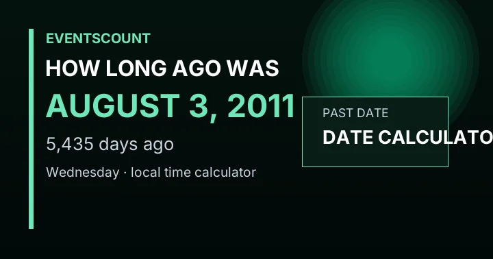 How Long Ago Was August 3, 2011?