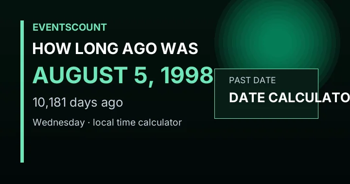How Long Ago Was August 5, 1998?