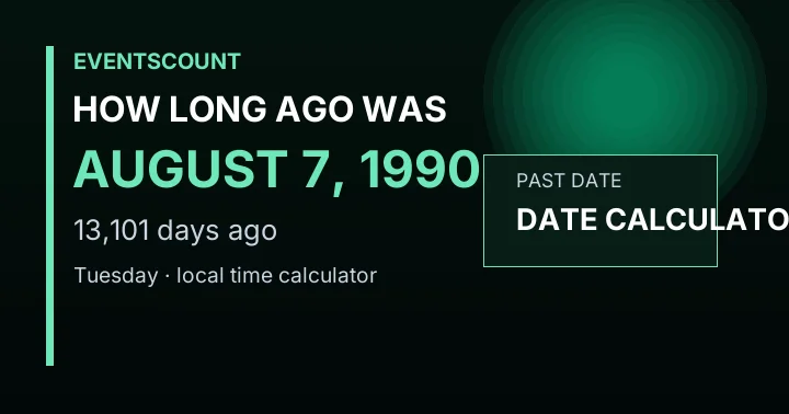 How Long Ago Was August 7, 1990?