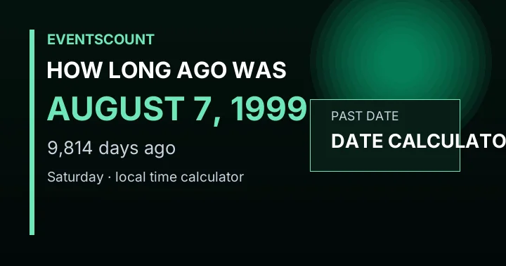 How Long Ago Was August 7, 1999?