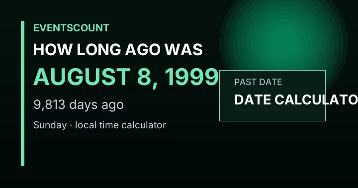 How Long Ago Was August 8, 1999?