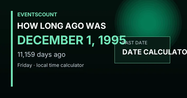 How Long Ago Was December 1, 1995?