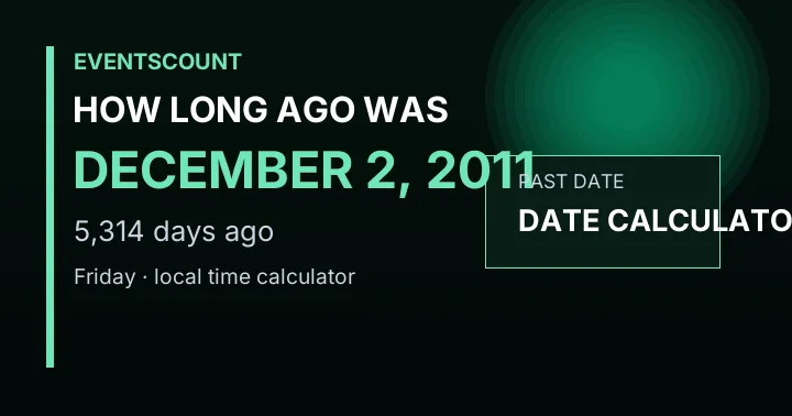 How Long Ago Was December 2, 2011?