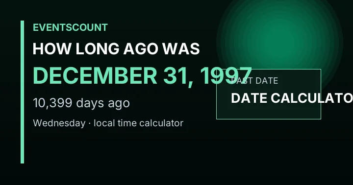 How Long Ago Was December 31, 1997?