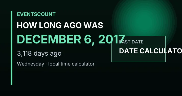 How Long Ago Was December 6, 2017?