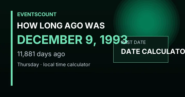 How Long Ago Was December 9, 1993?
