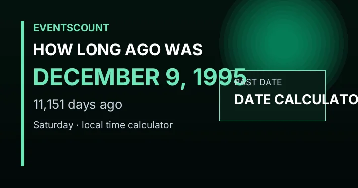 How Long Ago Was December 9, 1995?