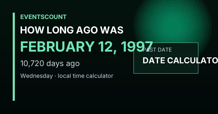 How Long Ago Was February 12, 1997?