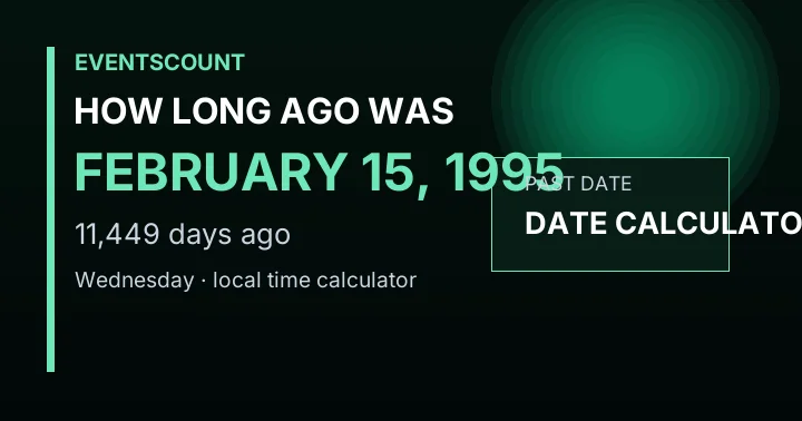 How Long Ago Was February 15, 1995?