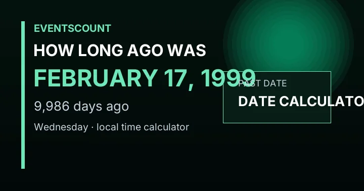 How Long Ago Was February 17, 1999?