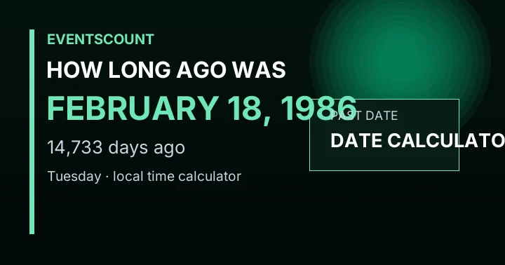 How Long Ago Was February 18, 1986?