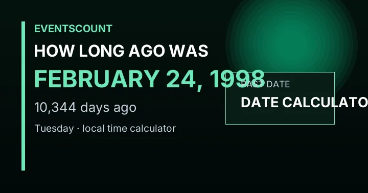 How Long Ago Was February 24, 1998?