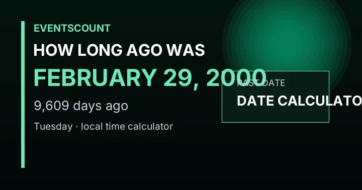 How Long Ago Was February 29, 2000?
