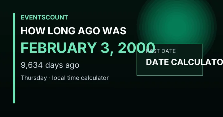 How Long Ago Was February 3, 2000?
