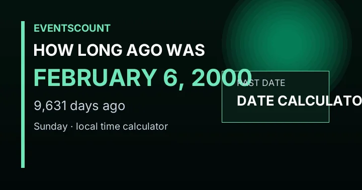 How Long Ago Was February 6, 2000?