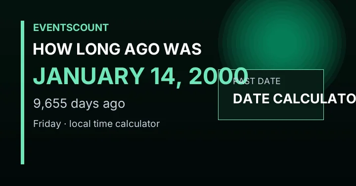 How Long Ago Was January 14, 2000?