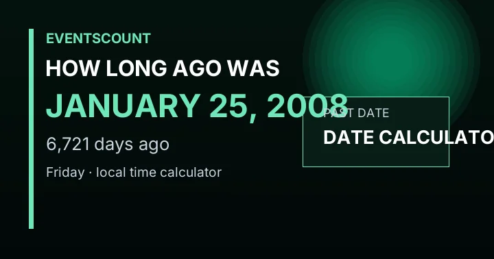 How Long Ago Was January 25, 2008?