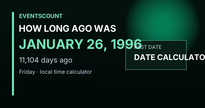 How Long Ago Was January 26, 1996?