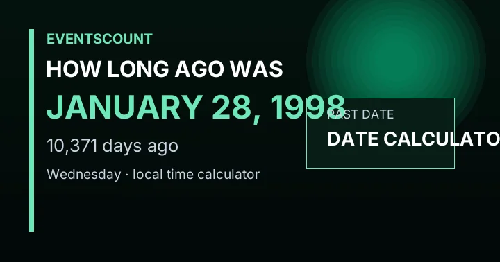 How Long Ago Was January 28, 1998?