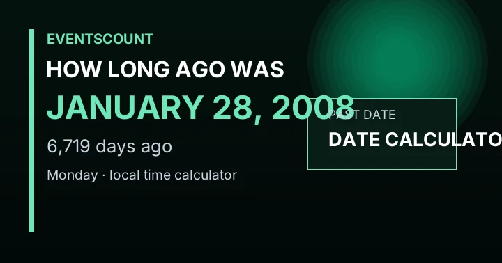 How Long Ago Was January 28, 2008?