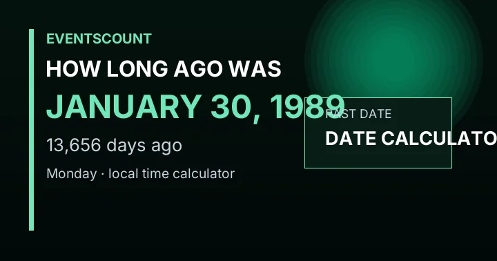 How Long Ago Was January 30, 1989?