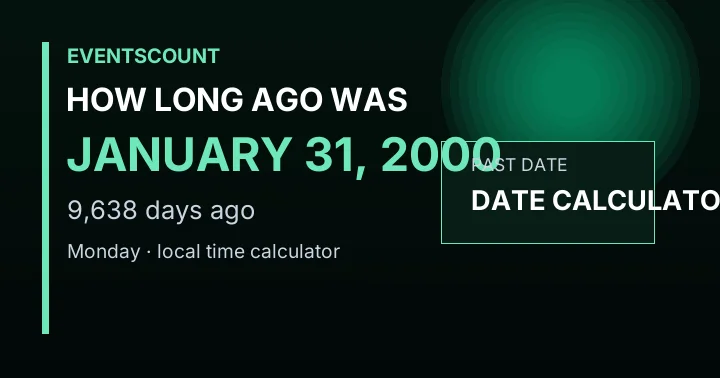 How Long Ago Was January 31, 2000?