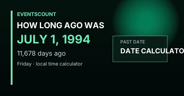 How Long Ago Was July 1, 1994?