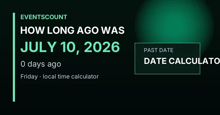 How Long Ago Was July 10, 2026?