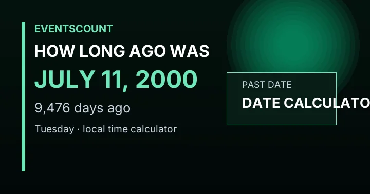 How Long Ago Was July 11, 2000?