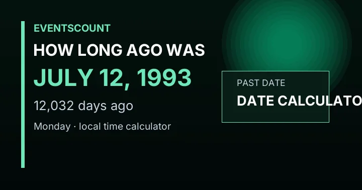 How Long Ago Was July 12, 1993?