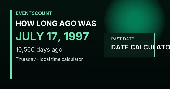 How Long Ago Was July 17, 1997?