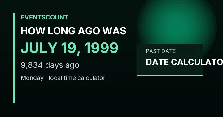 How Long Ago Was July 19, 1999?