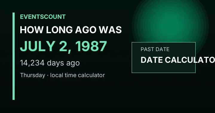 How Long Ago Was July 2, 1987?