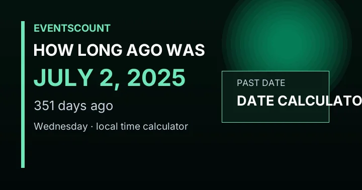 How Long Ago Was July 2, 2025?