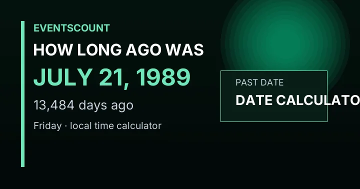 How Long Ago Was July 21, 1989?