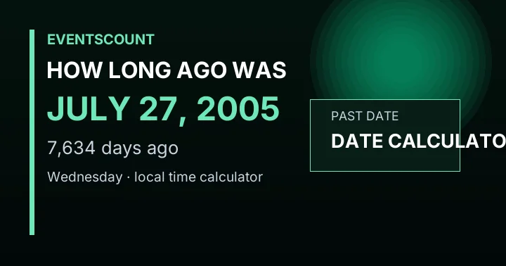 How Long Ago Was July 27, 2005?