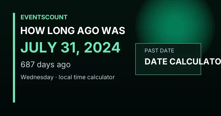 How Long Ago Was July 31, 2024?