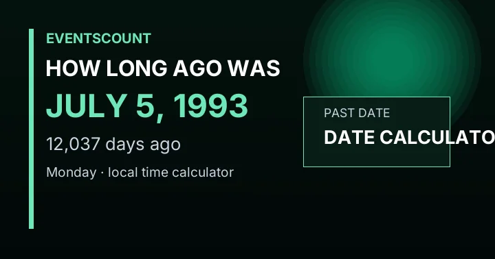 How Long Ago Was July 5, 1993?